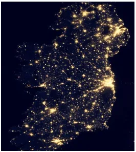 Figure 1. Imagery from the International Space Station displaying the hotspots of Light Pollution in 