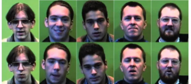 Fig. 8.  Correct and incorrect face recognition results for  segmented image database