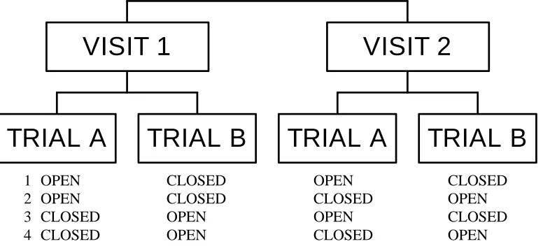Figure 3Four orders of tests. These were randomly assigned to subjects.