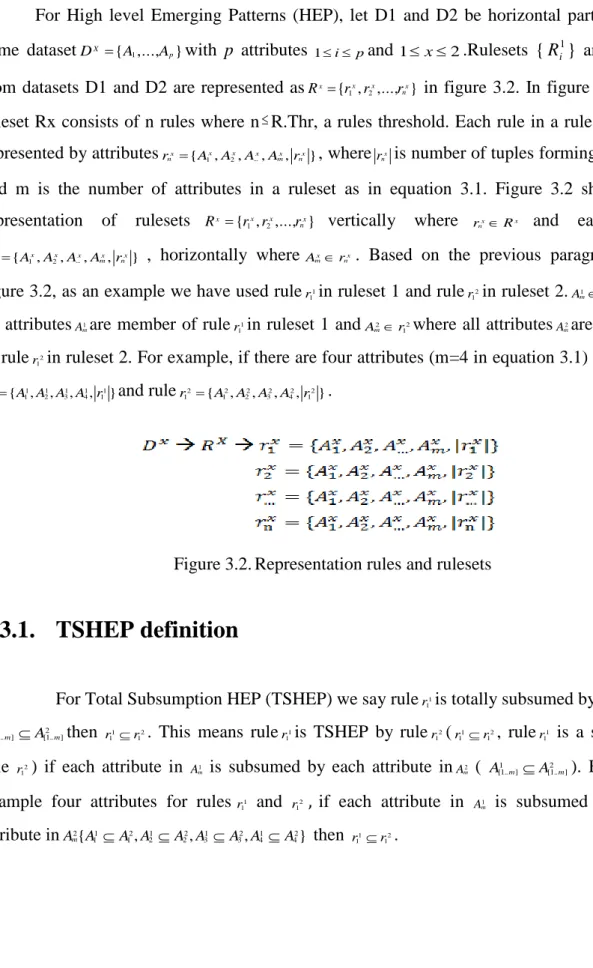 Figure 3.2. Representation rules and rulesets 
