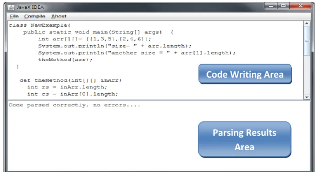 Figure 4.2: New syntax IDE and parser tool 