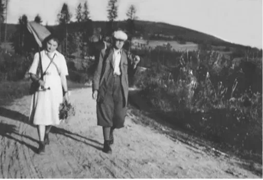 Fig. 3. Professor Smreczynski with his assistant, the late AnnaKrzysztofowicz during entomological research in Hucisko (southernPoland), around 1947.