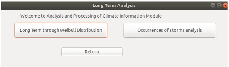 Figure 4. Short-term analysis menu.  