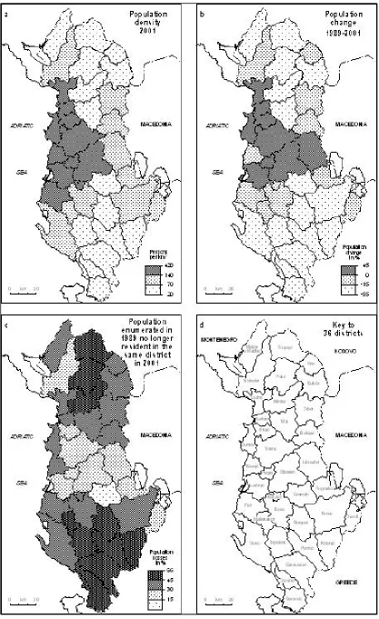 Figure 5: Aspects of Population Change and Migration, 1989-2001 