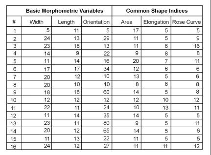 Table 2.1. Optimum resolutions for each drumlin for each variable.  