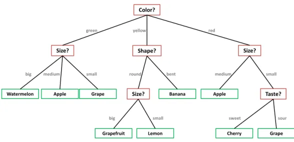 Figure 3.4: Decision tree to classify fruits [31]