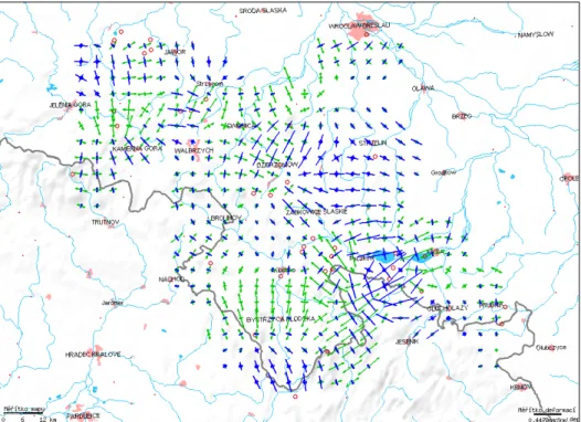 Figure 10:  GEOSUD network, deformation parameters 