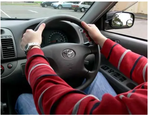 Figure 1.6 : The 10 and 2 o’clock hand positioning 