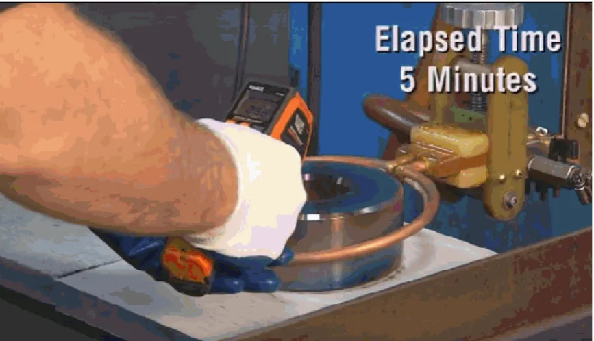 Figure 10. Heating of casing for shrink fit (14) 