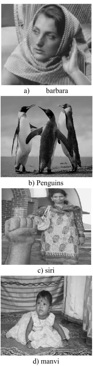 Figure 3 represents the GF, BFWT filtering images of siri, manvi and Barbara by using db8 wavelet with soft thresholding