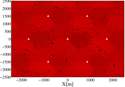 Figure 3.3. Coverage maps of 3G and LTE networks. Coverage holes are indicated by black.