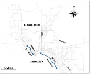 Figure 9. Defined Toll Roads in El Paso. 