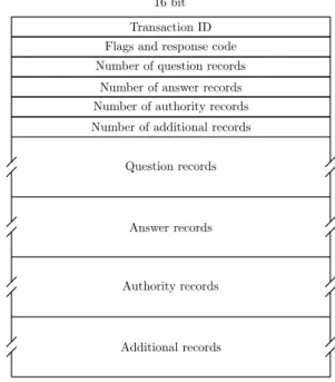 Figure 2.3: DNS message format.