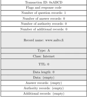 Figure 2.4: Example of a DNS query message.