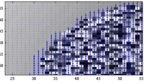 Figure 1: This ﬁgure shows part of a frame from a sequence of a moving circle with themotion vectors superimposed on each pixel