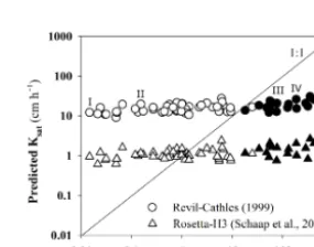 Figure 3. Three-dimensional visualizations of sample soil columnsurated hydraulic conductivity, andair permeability and gas diffusivity atand associated measured macropore ﬂow parameters