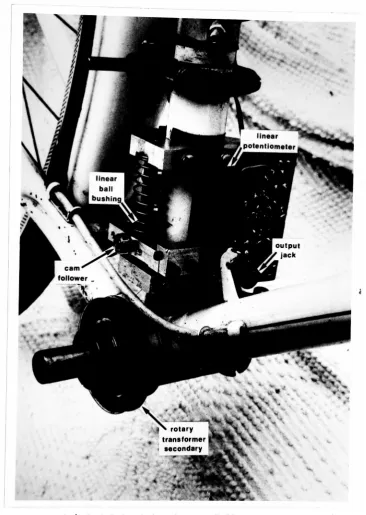 Figure 3.14)Pedal Position Sensor Follower Assembly.(ForceSensor Rotary Transformer Secondary also Visible.)