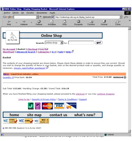 Fig 2.2.1.1 - Dialog to get the basket contents through IMAGINE. 
