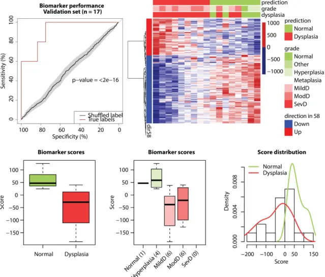 Figure 2.5 Biomarker performance in validation set (n=17). 