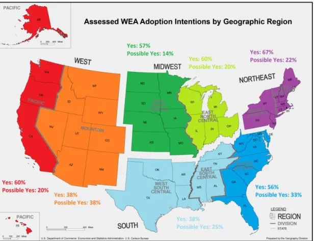 Figure 4.3. Summary of State-Level Alert Originator WEA Coverage from  Stakeholder Outreach 