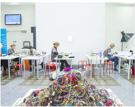Figure three: The performance and installation at the School of Jewellery, Birmingham