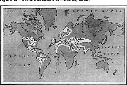 Figure 1.  Possible Location of Atlantis, 1882. 