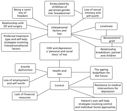 FIGURE 2 Interpretative diagram of themes relating to participants’ perceptions of sCHD and distress/depression.