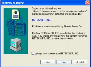 Figure  3 Security warning 