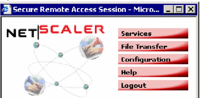 Figure 2-7   Secure Remote Access Session window.