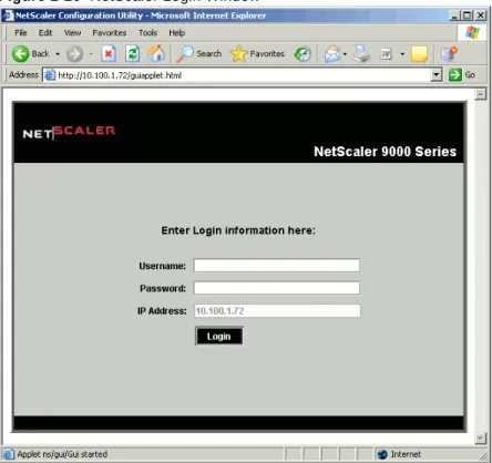 Figure 2-29  NetScaler Login Window