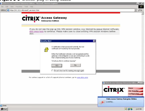 Figure 2-4   Security warning on a Windows XP-based computer