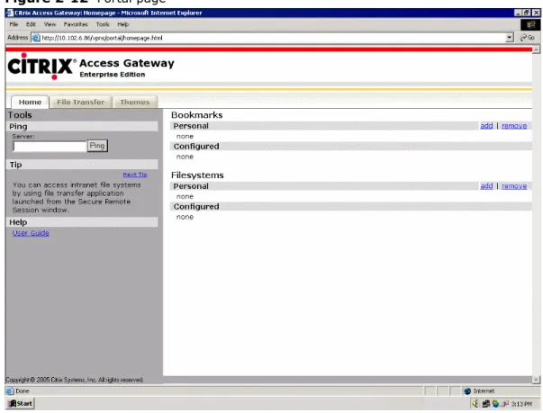 Figure 2-12   Portal page