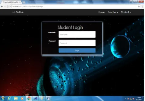 Figure 6.4 shows the students registration form with the fields as first name, last name, standard, username and password
