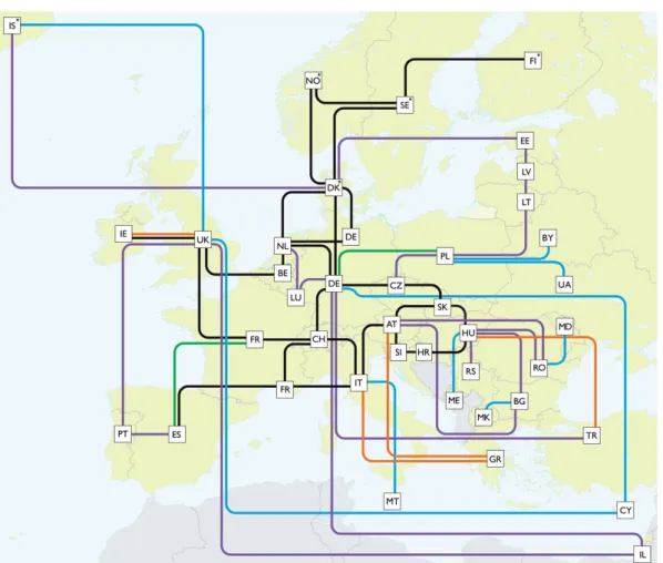 Fig. 3.5 GÉANT pan-European network