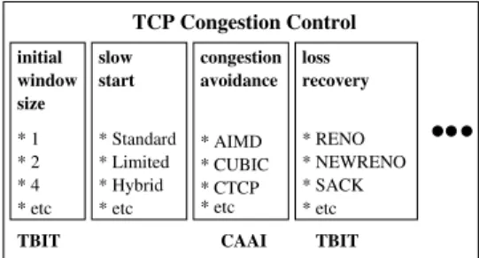 Fig. 1. TCP congestion control components.