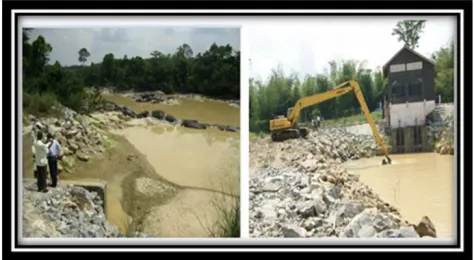 Figure 3. Discoloured Pra River De-silted at Daboase Intake Points. 