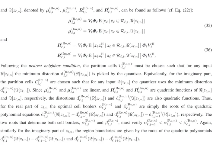 Table I summarizes the overall design procedure for computing the codebook, which is basically a modified version of the Lloyd algorithm