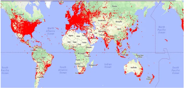 Figure 2.1: Global Crowdsourced Data Using WiEye