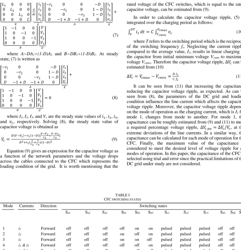 TABLE I  CFC  SWITCHING STATES