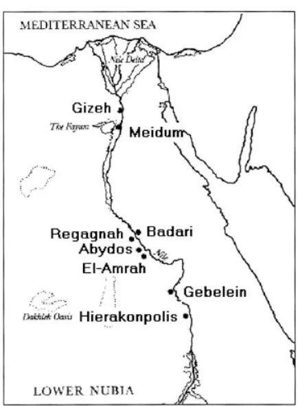 Fig. 2.Map of Egypt, indicating locations of sites.