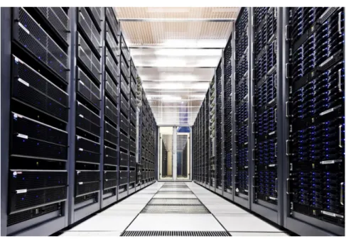 Figure 2.4: Servers at the CERN Data Centre, acting as Tier-0 for LHC experiments in the Worldwide LHC Computing Grid.
