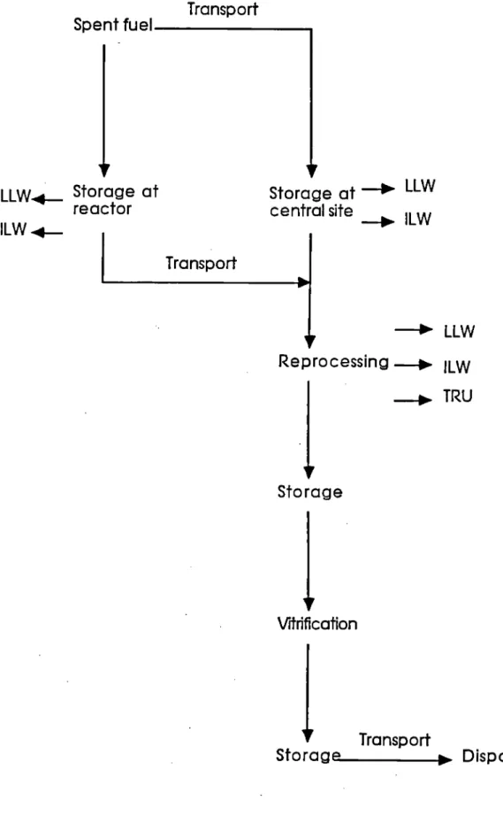 Figure 2 Schematic diagram of reprocessing options 