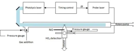 Fig. 2. Schematic highlighting the key features of the laser ﬂash-photolysis time-resolved experimental set-up.