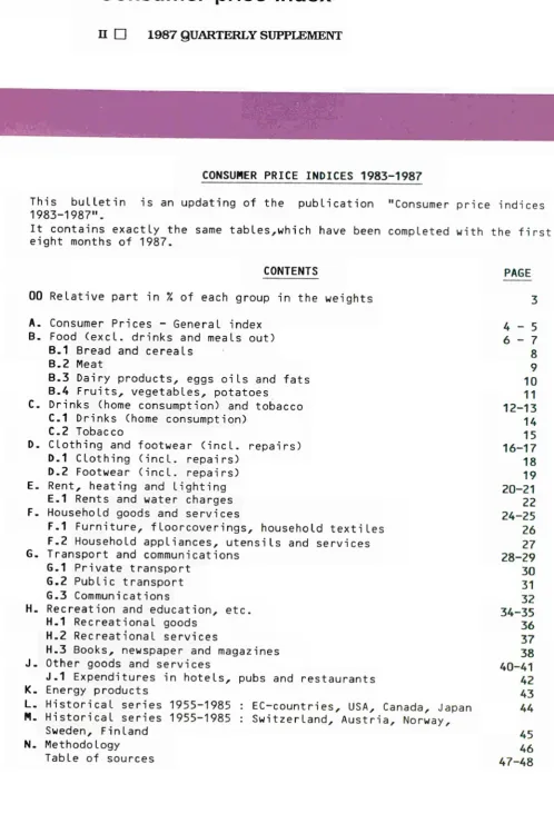 Table of sources 