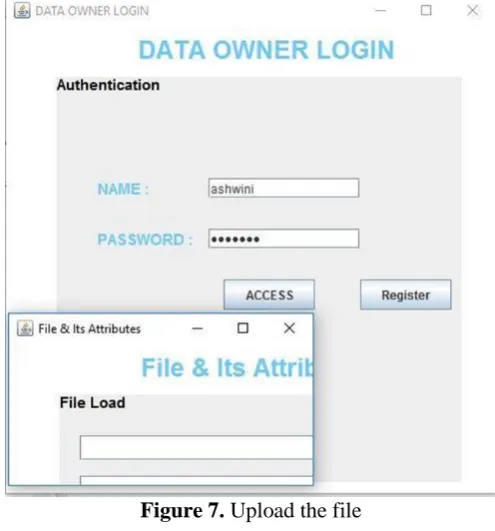 Figure 7. Upload the file  