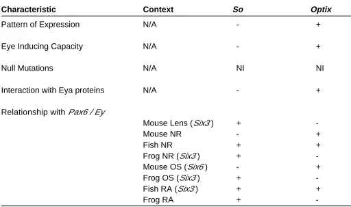 Fig. 2. Vertebrate eye formation. Four key