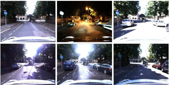 Figure 4.1: Images of a scene captured at various times during the day [16].