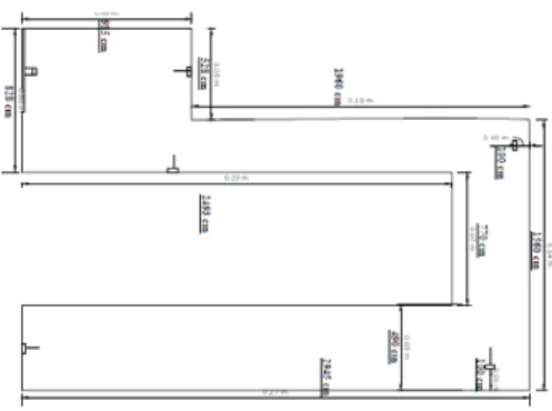 Figure 2: Plan View and landmarks placements in indoor environment 