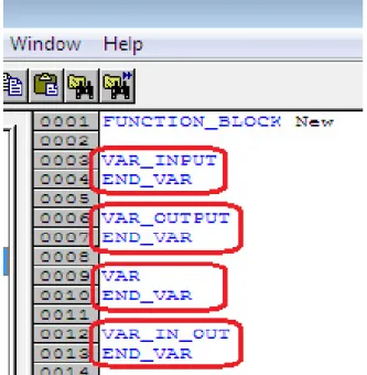 Figure 15. The POU Variable Declaration 