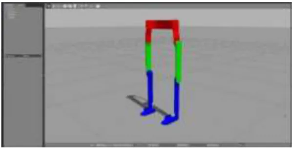 FIGURE 1. The model of the LLE in Gazebo  The Gazebo uses the Open Dynamics Engine  (ODE)  to  determine  the  dynamics  and  kinematics  connected with articulated rigid bodies